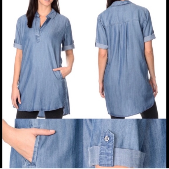 Chelsea & Theodore Dresses & Skirts - Chambray dress with pockets Chelsea & Theodore Dresses & Skirts - Chambray dress with pockets